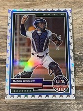 Macon Winslow 2023 Panini USA Baseball Stars & Stripes White Prizm /99 #19