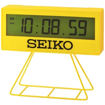 Brand New Unused Seiko Lunar Miniature Marathon Yellow Timer Alarm