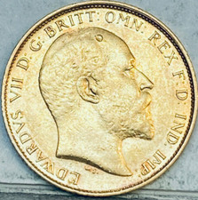 AUSTRALIA 1908 MELBOURNE GOLD HALF SOVEREIGN RARE KEY DATE LOW MINT NICE UNC #01