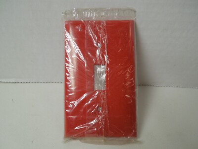 Sierra Electric P1 RED 1-gang plastic switch plate standard size - NEW