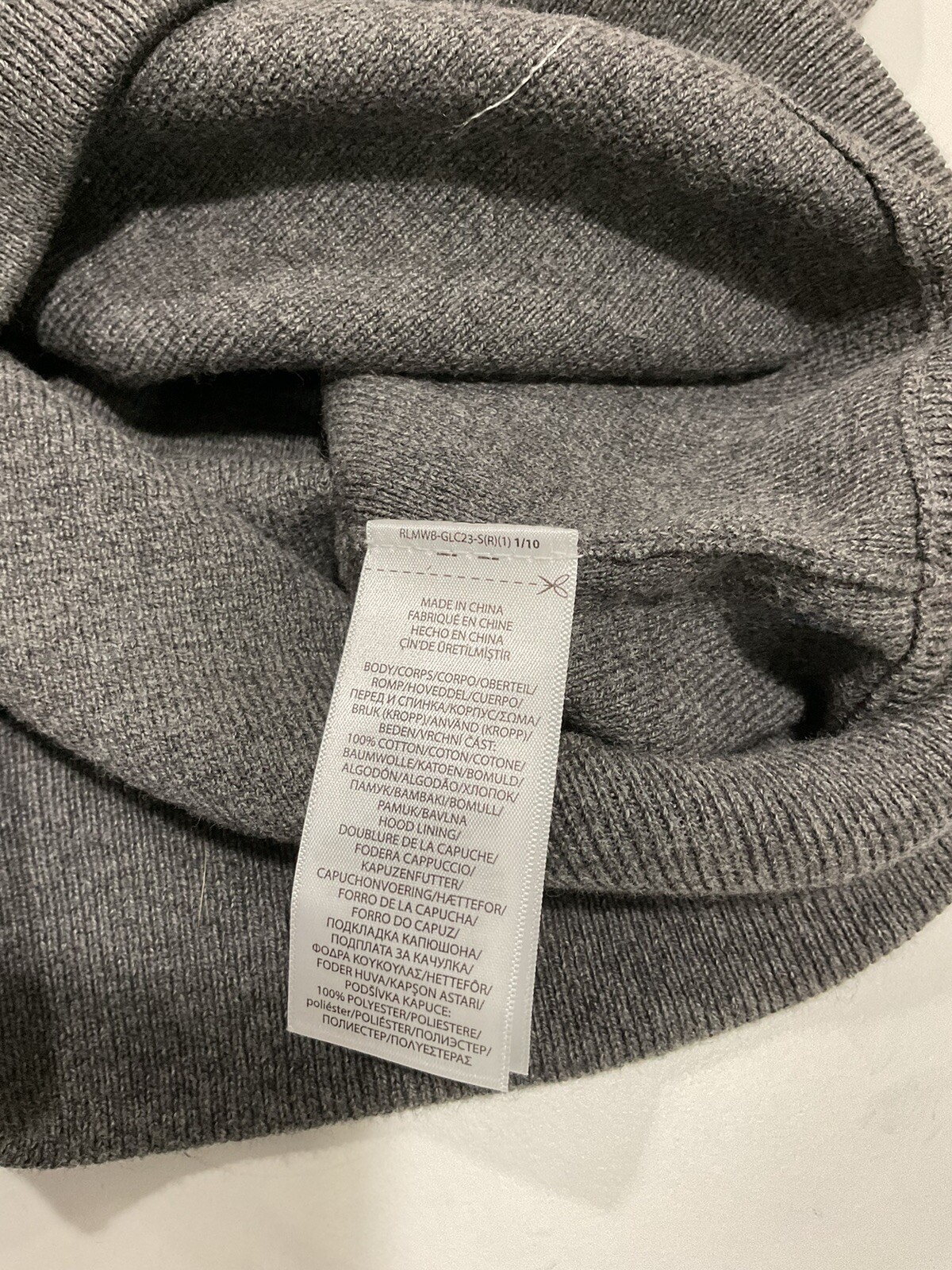 Felpa con cappuccio Polo Ralph Lauren gioventù grande pony grafica grigio mimetica XL