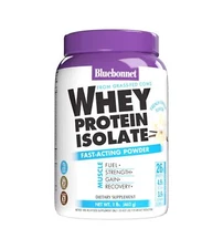 Bluebonnet Nutrition Whey Protein Isolate Powder Vanilla 1 lb Non GMO Gluten ...