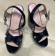Gr. 37 Damen Hoher High Keilabsatz Plateau Plattform Absatz Heel 15 CM Heels