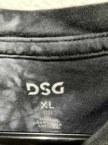 DSG Tee What’s Up? Logo Boys XL Size 18 Gray And Black Tie Dye - Picture 2 of 3
