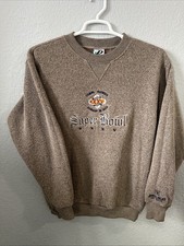 Vintage Super Bowl XXXV 35 Crewneck Sweater Knit Medium Rare Brown Dynasty