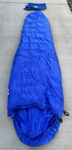Vintage The North Face Mumienschlafsack blau Kazoo Brown Label lang Gänsedaunen