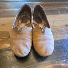Børn Sebra Women’s Light Brown Leather Slip-On Flats US 7.5 M