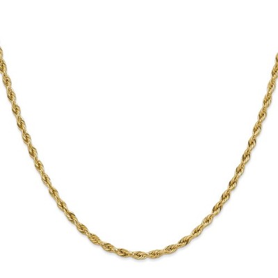 14 Karat Gelbgold Seil Kette Halskette, 3 mm