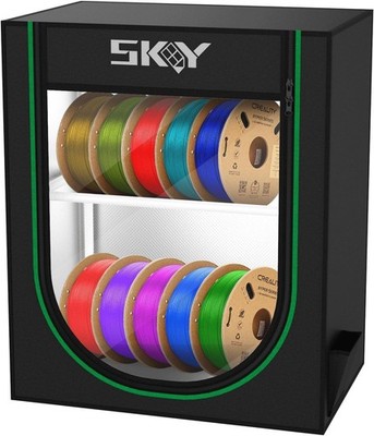 3D Printer Filament Storage Box, 2-Tier Storage Shelves for 3D Printing Business