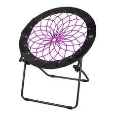 Zenithen Foldable 29” Bunjo Bungee Chair, Plum Jam (Pack of 1)