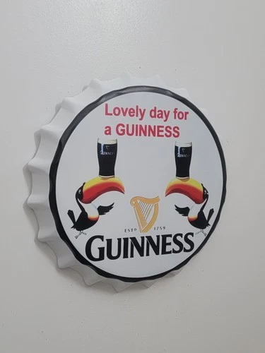 Guinness Beer Metal Sign Man Cave Bar Pub Decor Vintage Beer Wall Decor Art Beer