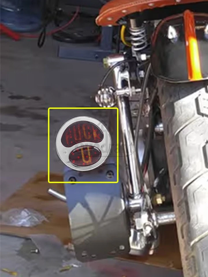 Luz trasera de freno retro cromada apta para Ford modelo A/AA base personalizada 1928-1931 Foto 3 de 4