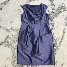Jones New York Purple Cocktail Dress Womens Size 12 Sleeveless V Neck Party