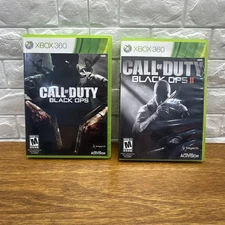Call of Duty Black Ops 1 and 2 Bundle (Xbox 360) CIB Tested Working Free Ship.
