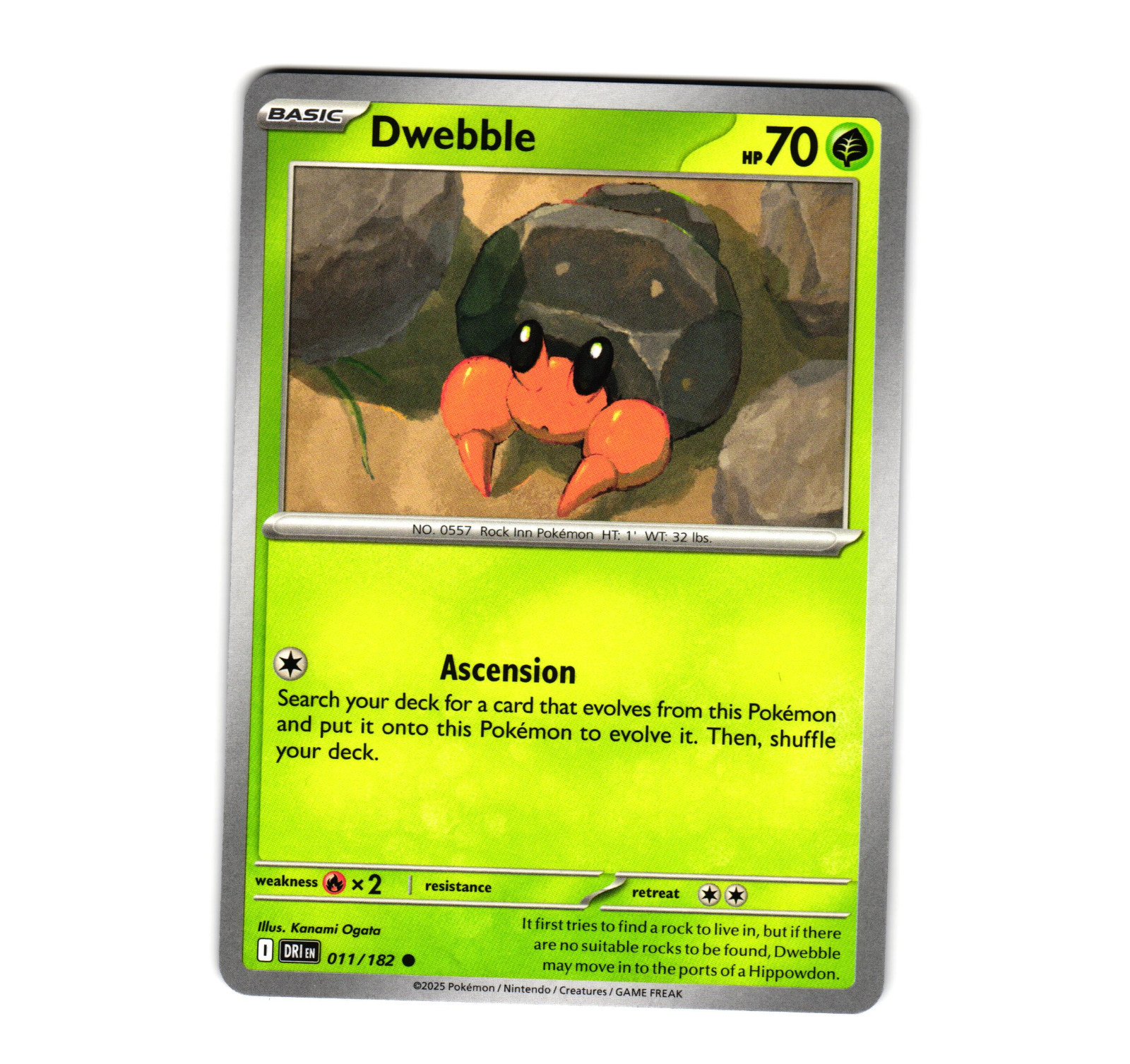 Pokémon Dwebble 011/182 Regular Destined Rivals