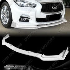 For 2014-2017 Infiniti Q50 Premium Painted White Front Bumper Body Kit Lip 3PCS
