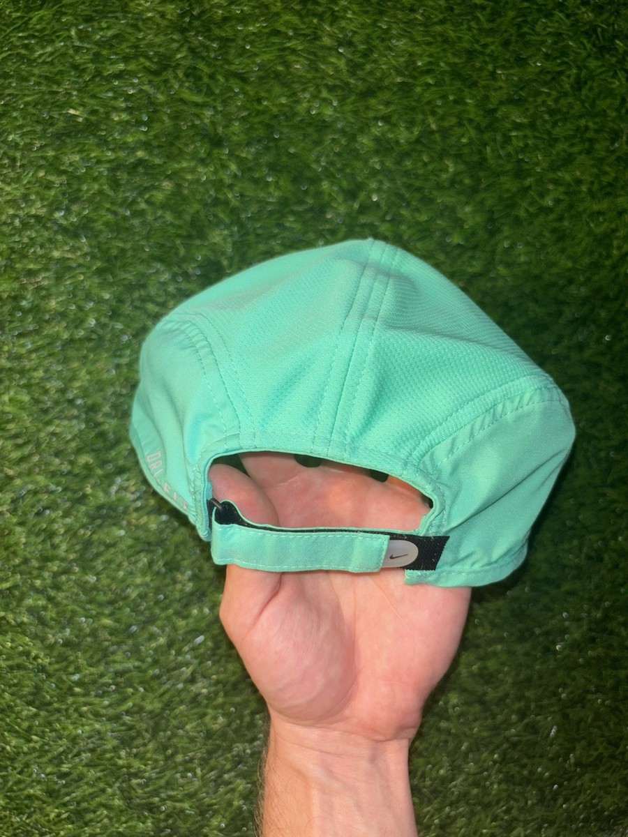 Nike Dri Fit Tailwind Running Hat Aqua Blue 7 Panel Y2K Strapback FeatherLight Nike Hat Cap Strap Back Featherlight Dri Fit Tailwind 7  main image 2