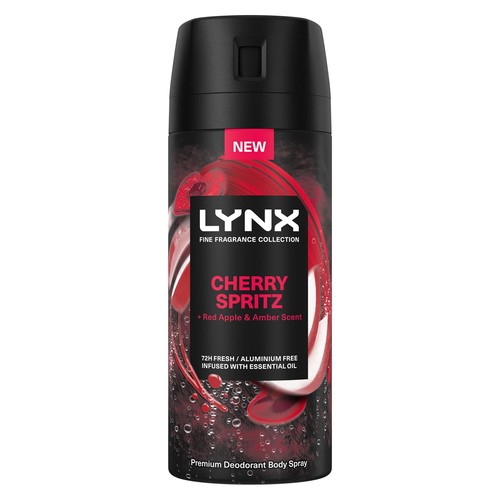 Lynx Men Deodorant Body Spray Cherry Spritz mit 72 Stunden Frische 150 ml, 6er Pack - Bild 3 von 6