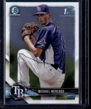 MICHAEL MERCADO 2018 BOWMAN CHROME PROSPECTS TAMPA BAY RAYS #BCP16 1ST BOWMAN