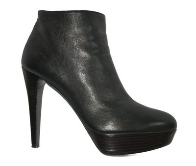 Stuart Weitzman High Heel Platform Ankle Booties Women Sz 9.5 M Charcoal Bronze