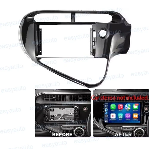 9''Car Dash Radio Stereo Frame Fascia Panel Trim for Toyota AQUA Prius C 2018-20