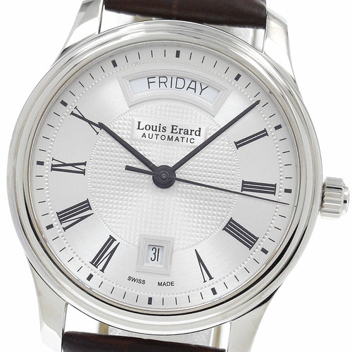 Louis Erard Heritage Day-Date Automatic Watch Leather Band