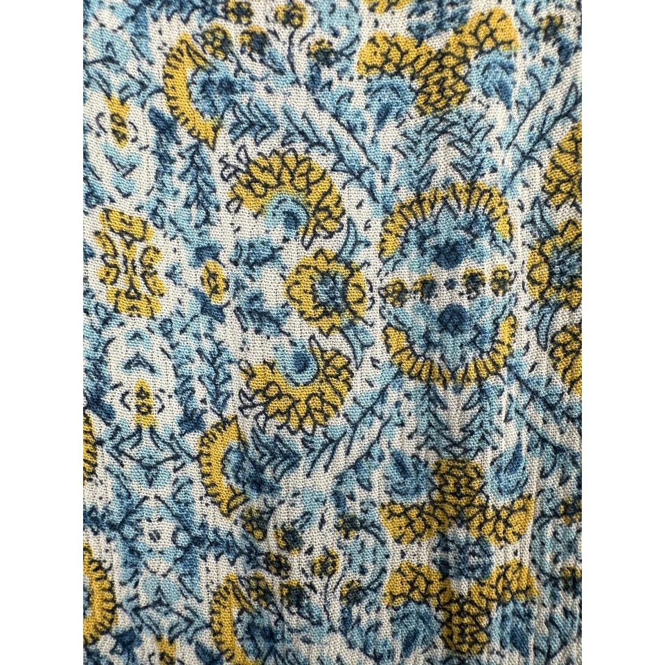 Olivaceous Dress Womens Small Blue Floral Maxi Yellow Summer Cottage Boho - Image 4 of 4