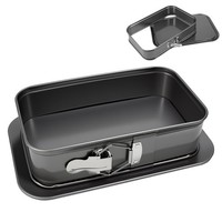 Springform Rechteckig Backform Kuchenform Antihaft Kohlenstoffstahl 39,5 X 28Cm