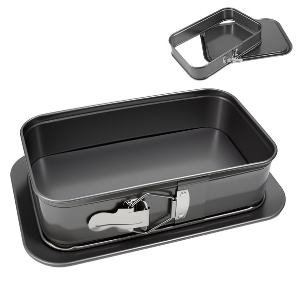 Springform Rechteckig Backform Kuchenform Antihaft Kohlenstoffstahl 39,5 X 28Cm-image