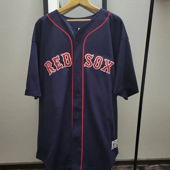 MLB Boston Red Sox Triple Peak Joueur Rouge/Bleu Marine Manches Longues