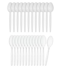Small Plastic Tea Spoons Reusable Heavy Duty Catering Supply Weddings Parties
