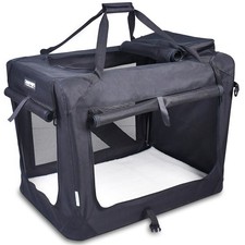JESPET: Soft Pet Crate - 30" - Black, Dogs, Carriers and Travel, 50lb Capacity