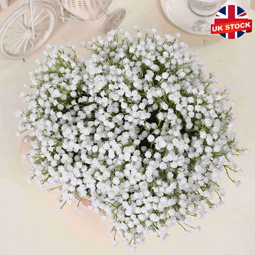 16x Artificial Gypsophila Flowers Fake Baby's Breath Silk Bouquet Wedding Decor - Picture 4 of 14