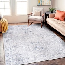 Rugshop Area Rug Vintage Boho Medallion Machine Washable Rugs Non-Slip Rugs 5x7