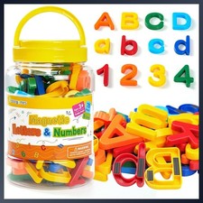 Magnetic Alphabet Letter Numbers Plastic Medium Multi 78 Piece Whiteboard Sets