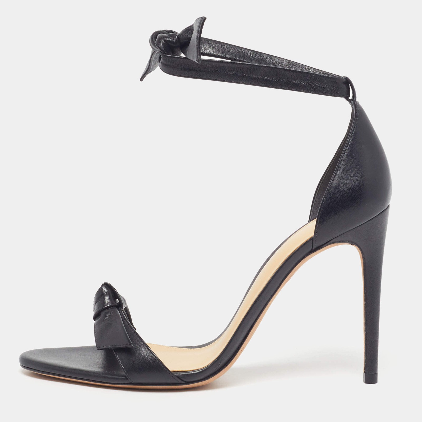 Alexandre Birman Clarita Size 38.5 Black Suede Ankle Strap Sandals