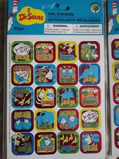 Dr. Seuss Foil Stickers Set 40 Piece NEW 3 Packs 