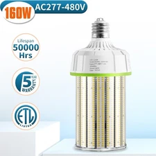 480V 160W LED Corn Light Industrial Cob Bulb Commercial Warehouse Lighting 5000K