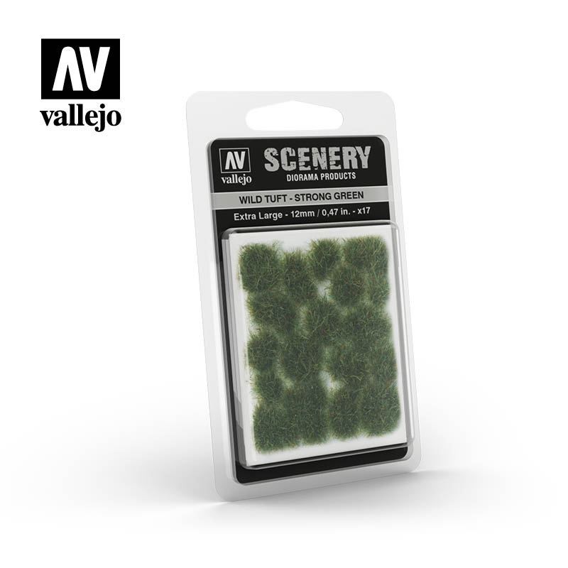 AV Vallejo Scenery - Wild Tuft - Strong Green, XL: 12mm