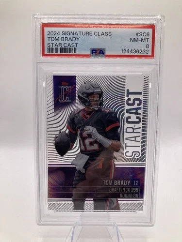 2024 Topps Signature Class - Star Cast Tom Brady #SC-6 PSA 8