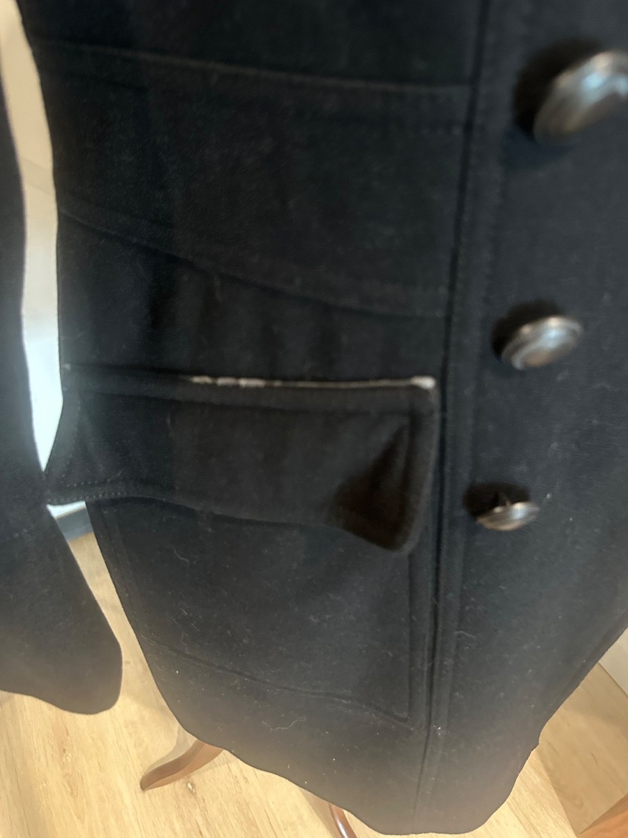 karl Lagerfeld wool pea coat black size L | eBay