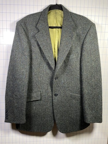 Vintage Harris Tweed Herren 40R Grün - Celtic Clothing Scotland Patch - 2 Knopf - Bild 1 von 22