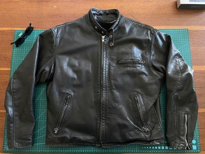 90er Jahre Schott 141 Cafe Racer Lederjacke in Top Vintage Zustand (44)