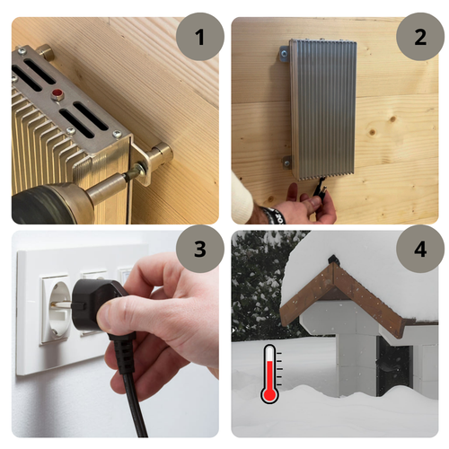 Stufetta Per Cani - Riscaldamento Per Cucce, Radiatore Elettrico Per Cucce E Box - Foto 8 di 8