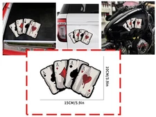 Vinyl Decal Window Bumper Laptop Stickers Hard Hat Helmet 4 ACES Harley Davidson