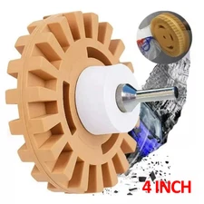 Decal Remover Eraser Wheel 4 Inch Drill Arbor Adapter Rubber Pinstripe