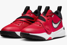Nike Team Hustle D 11 GS Kids Basketball Shoes DV8996-602 Red/Blue Black White