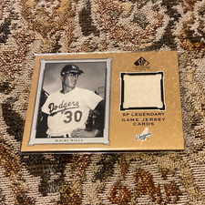 Upper Deck SP 2001 Legends Maury Wills Legendary Game Jerseys Dodgers 
