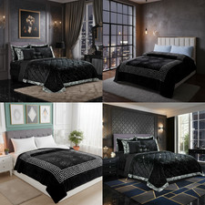 Luxury 2 PLY Heavy Blanket Set - Warm Bedspread Comforter Throw Double King Size