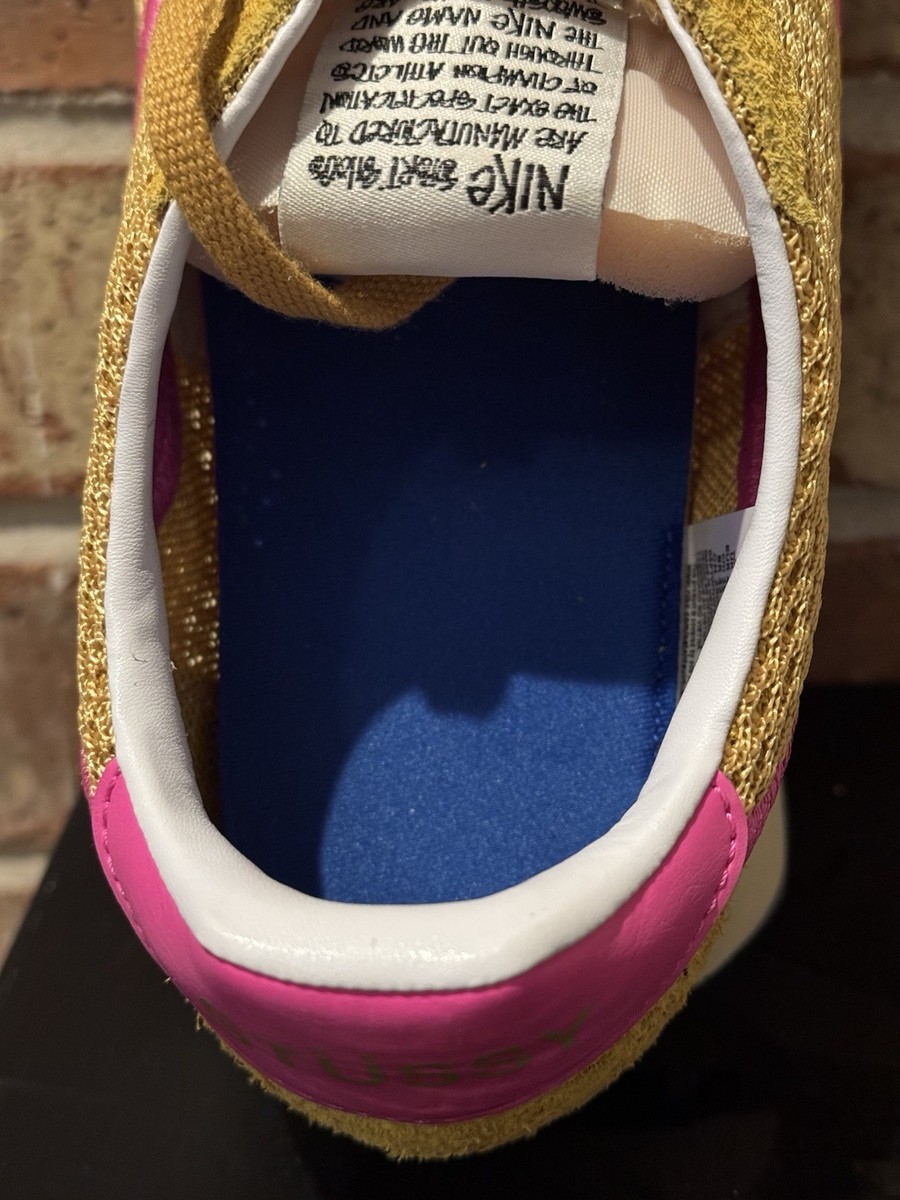 New 10 Nike Stussy LD-1000 SP Waffle Sanded Gold Laser Fuchsia